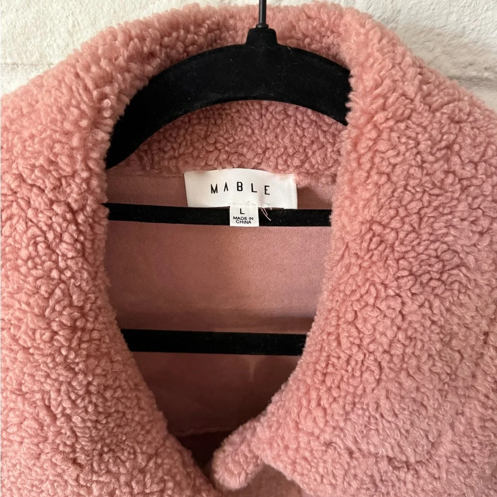 Cozy Cropped Pink Teddy Jacket - Picture 3 of 8